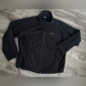Columbia Fleece Jacket Black Full Zip Size 2X